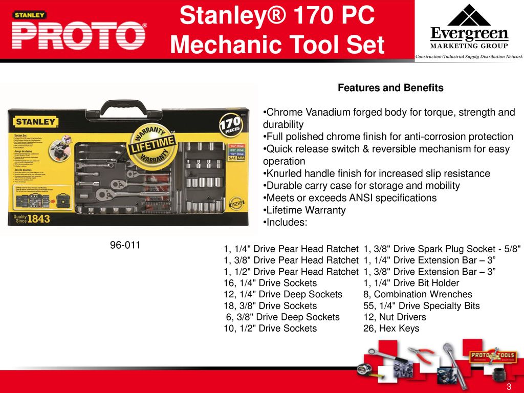 Stanley® Mechanic Tool Sets - ppt download